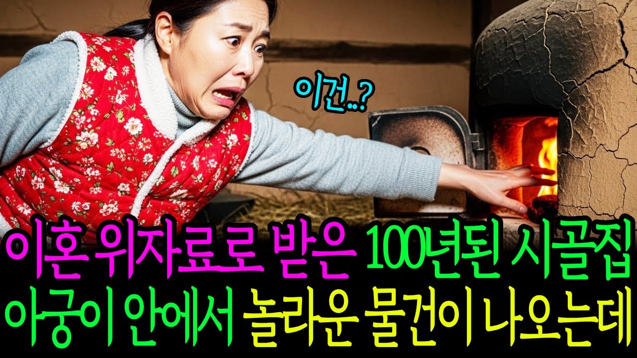 이혼 위자료로 받은 100년된 시골집 아궁이 안에서 놀라운 물건이 나오는데