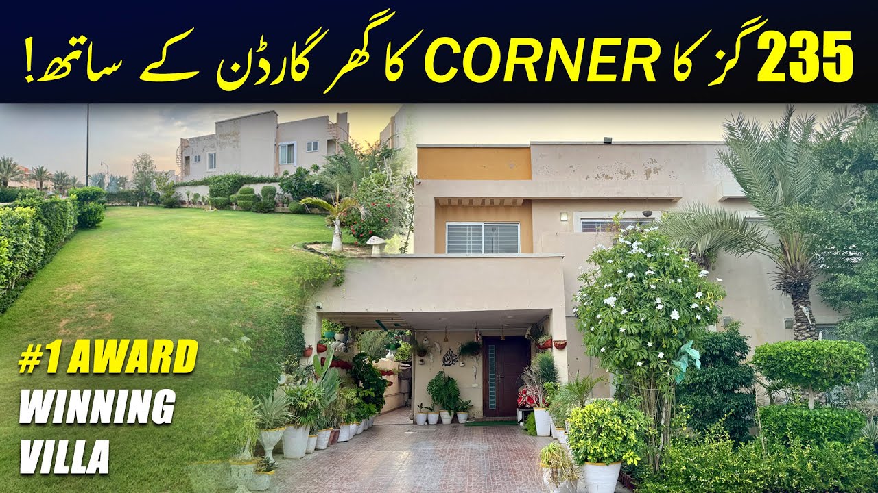 Extra Land Corner Villa Bahria Town Karachi | 235 Sq Yards Corner Category
