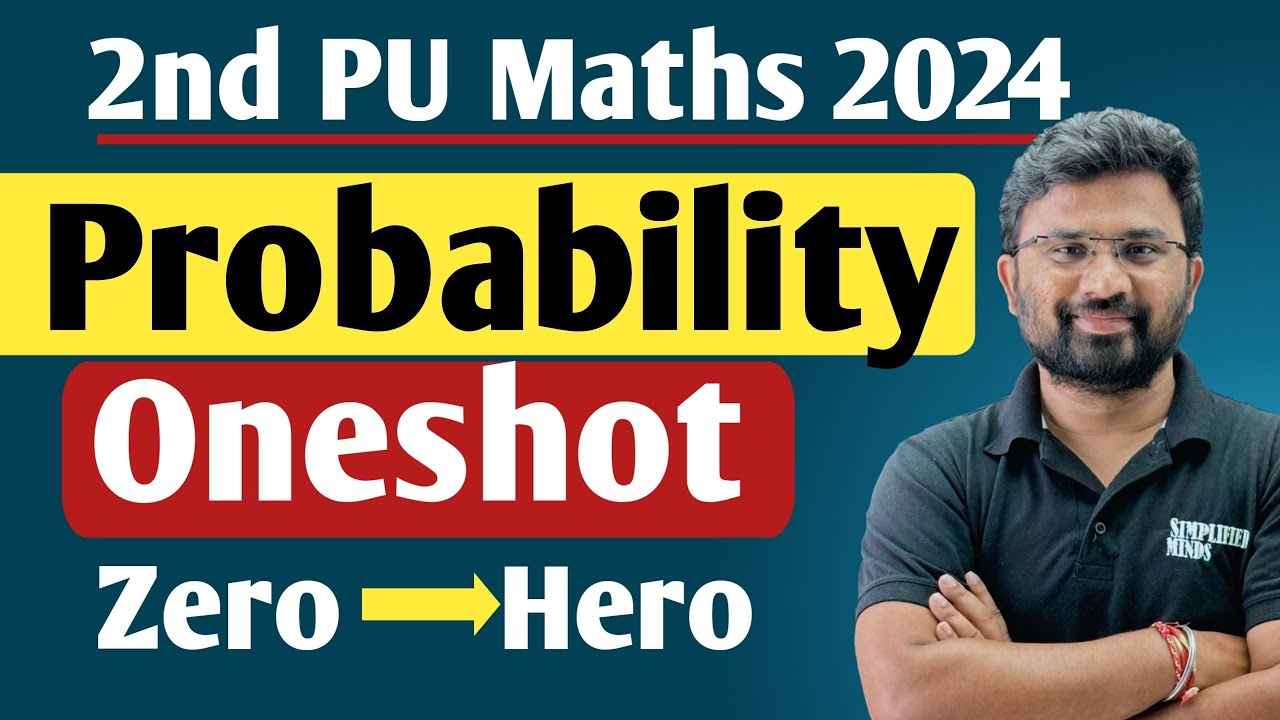 Probability oneshot | All Important and Fixed Questions | 2ndPUC Mathematics Exam 2024