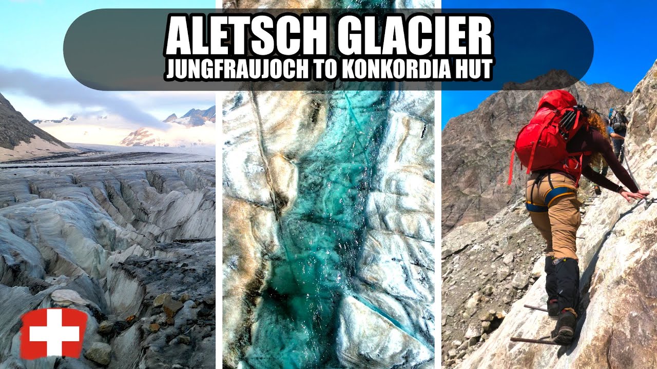 Hiking Aletsch Glacier - Jungfraujoch to Konkordia Hut