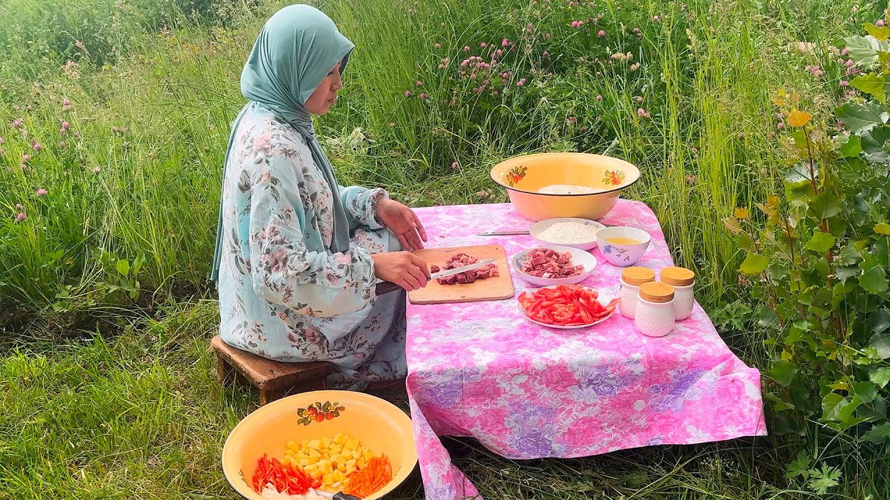 A Day in the Village | Planting Berry Bushes and Making Homemade Noodles