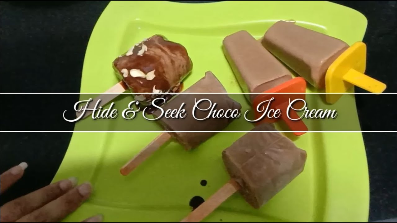 Hide & Seek Ice Cream Recipe#Without Sugar#Tasty Chocolate Ice Cream#Only Biscuit & Milk