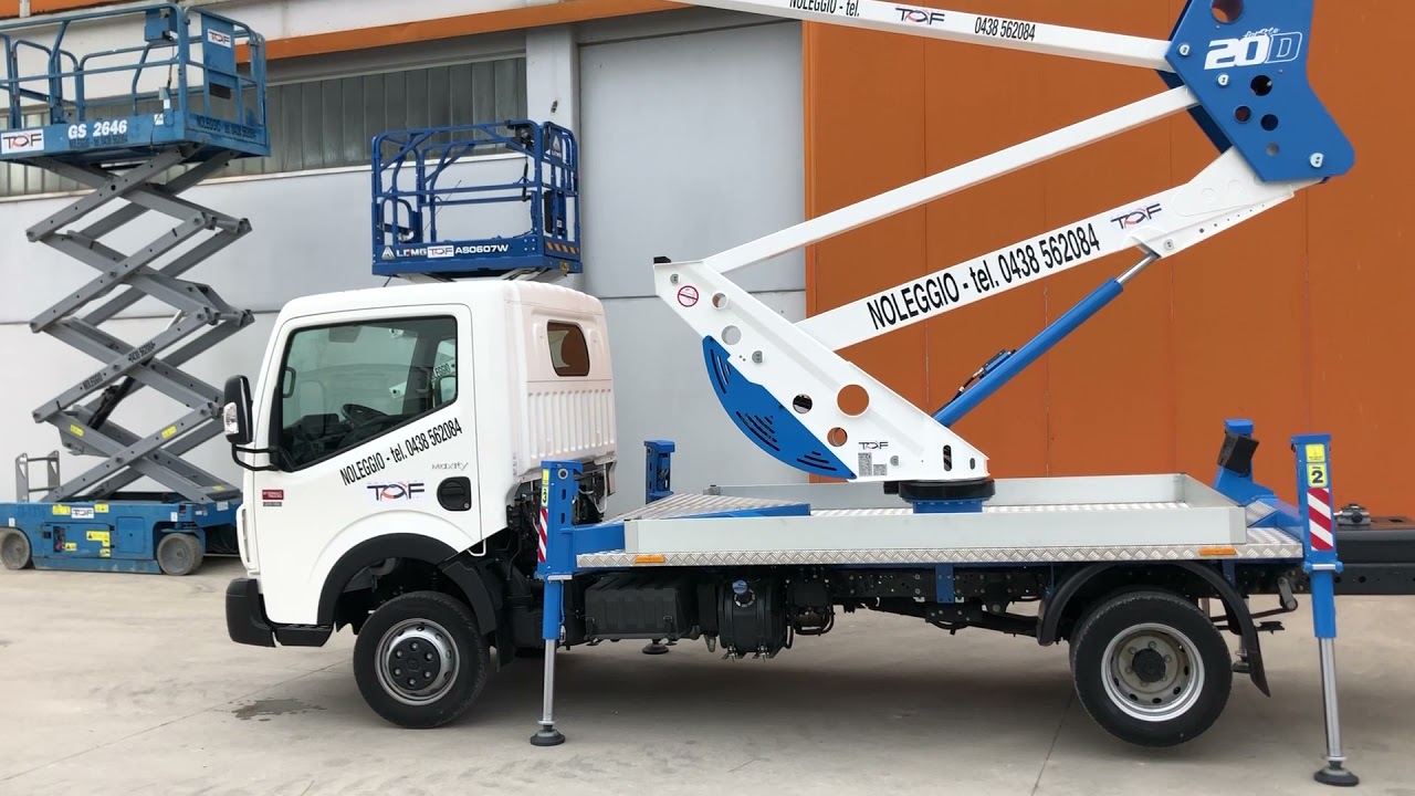 PIATTAFORMA AEREA AUTOCARRATA SOCAGE 20D ALLESTITA SU RENAULT MAXITY 130.35 - DISPONIBILE A NOLEGGIO