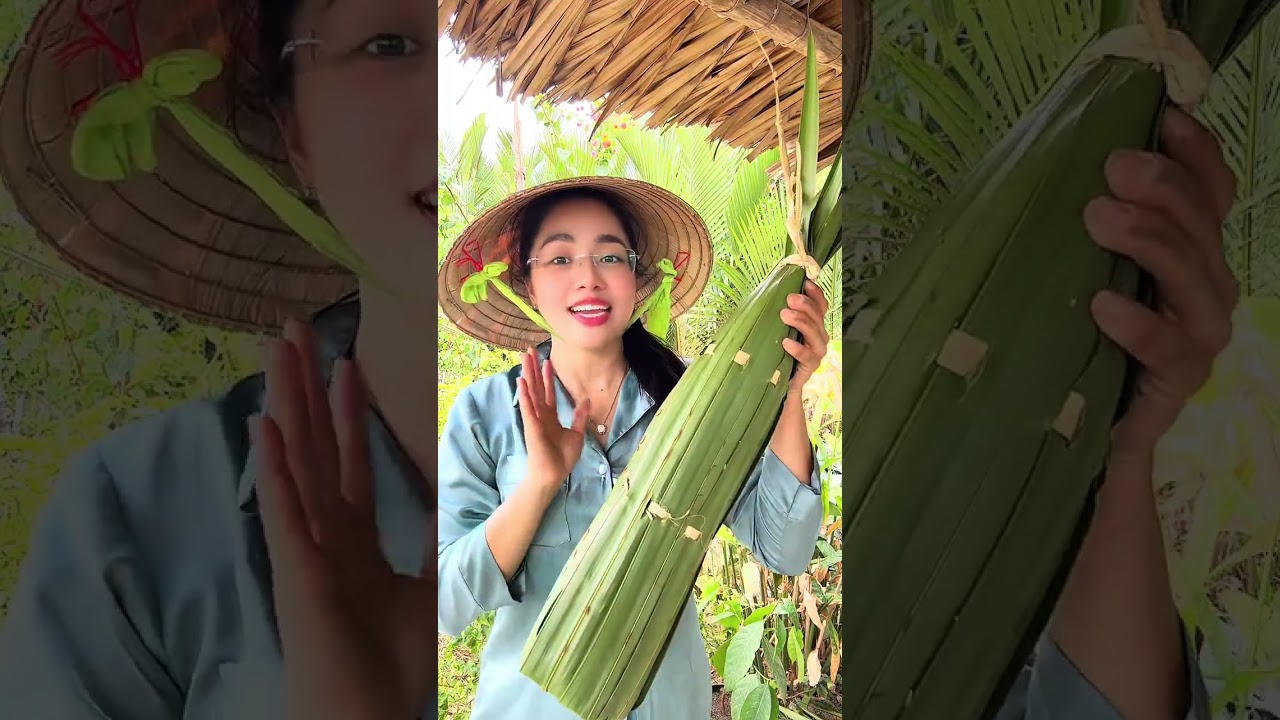 Làm thủ công từ lá dừa nước..tiktok Ytau40