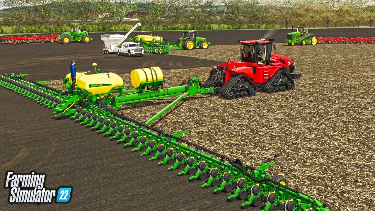 SPRING PLANTING WITH A 48 ROW PLANTER! (BIG TIME FARMER)