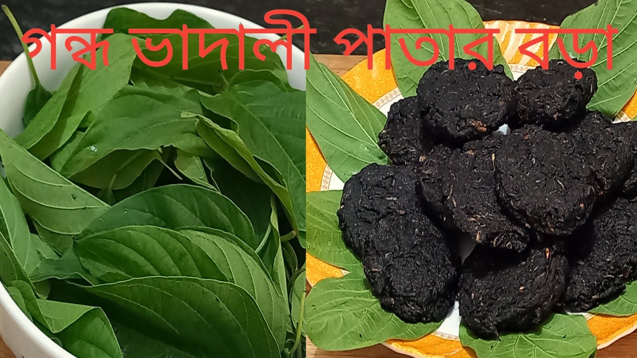 গন্ধ ভাদালি পাতার বড়া রেসিপি। Gandha Badali Leaf Fritters Recipe.
