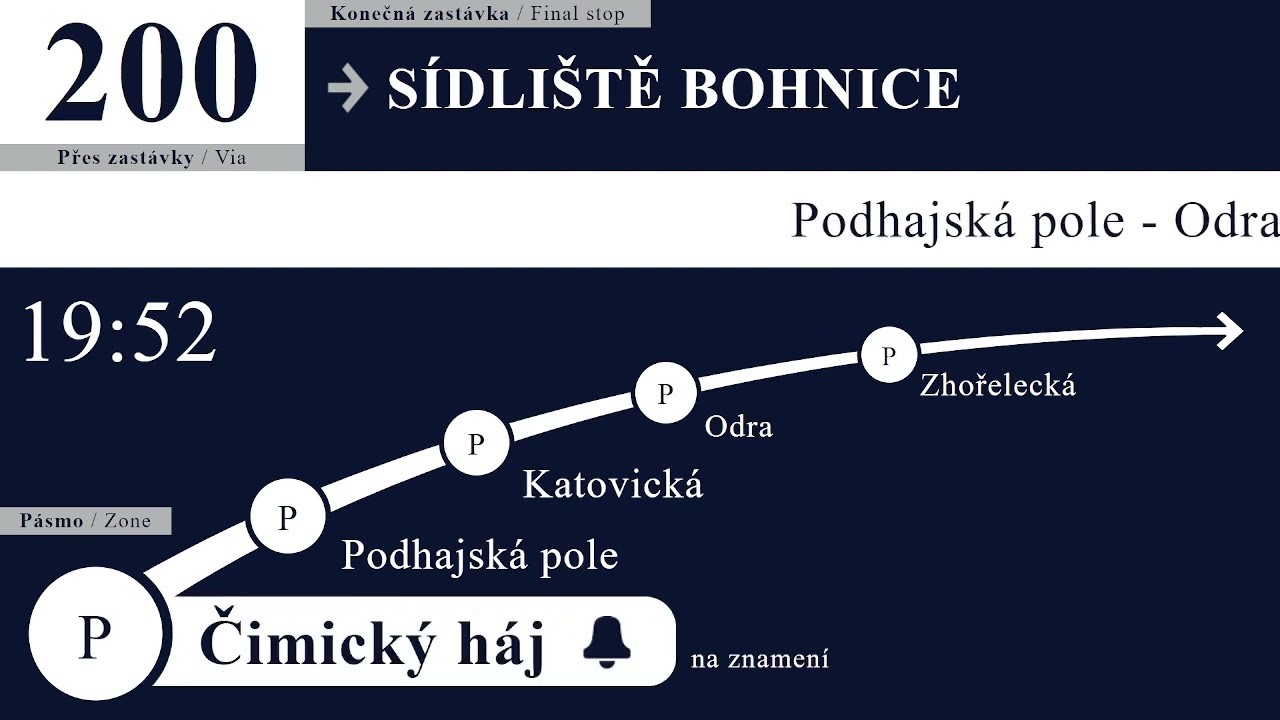Linka 200 směr S&iacute;dl. Bohnice