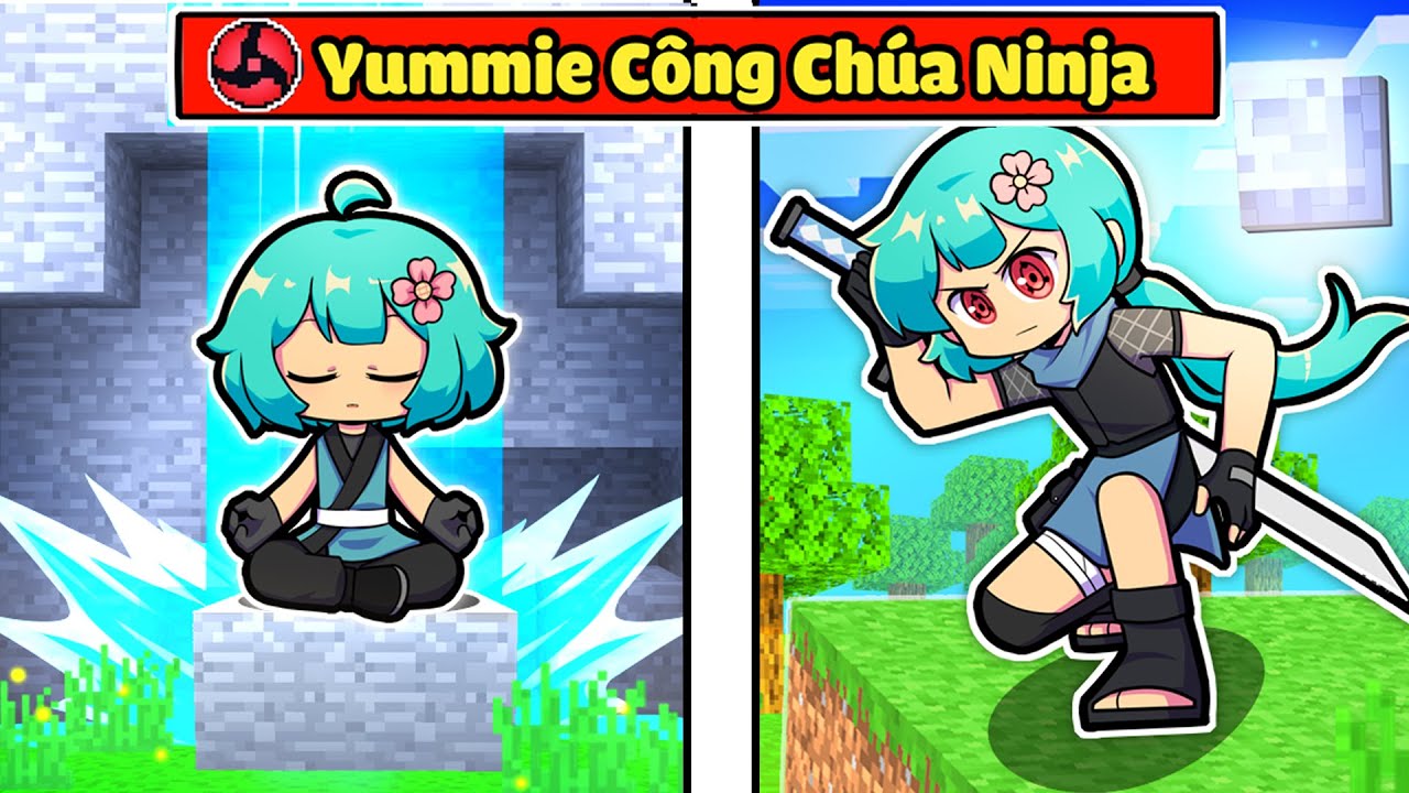 VÌ ĐƯỢC HIHA GIÚP ĐỠ NÊN YUMMIE TRỞ THÀNH VUA NINJA TRONG MINECRAFT*YUMMIE NINJA 🤩🗡🔥