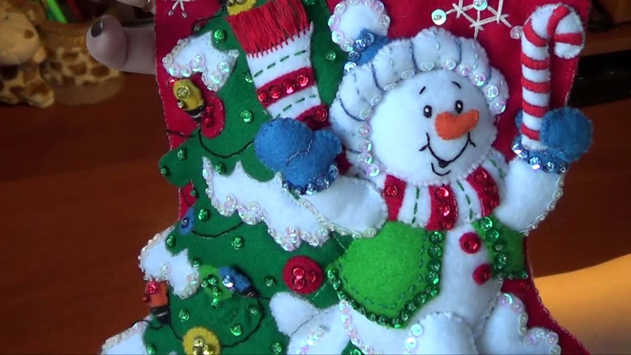 Новогодний сапог из фетра. Bucilla 86358. Процесс и мои впечатления. Часть 2