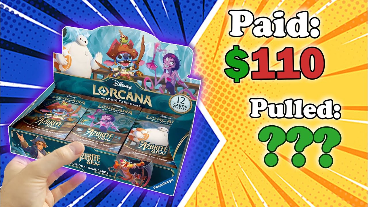 Let's Pull At Least $110! | Lorcana Azurite Sea Opening. #azuritesea
