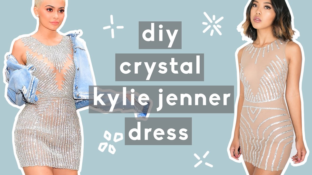 DIY Kylie Jenner Inspired Crystalized Dress | CELEBRITY INSPIRED TUTORIALS | Nava Rose