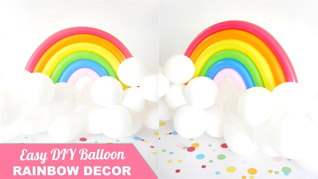 #BirdsParty DIY Party Tutorial Centerpiece Rainbow Balloons Arc/Arch Backdrop/Tablescape Decoration
