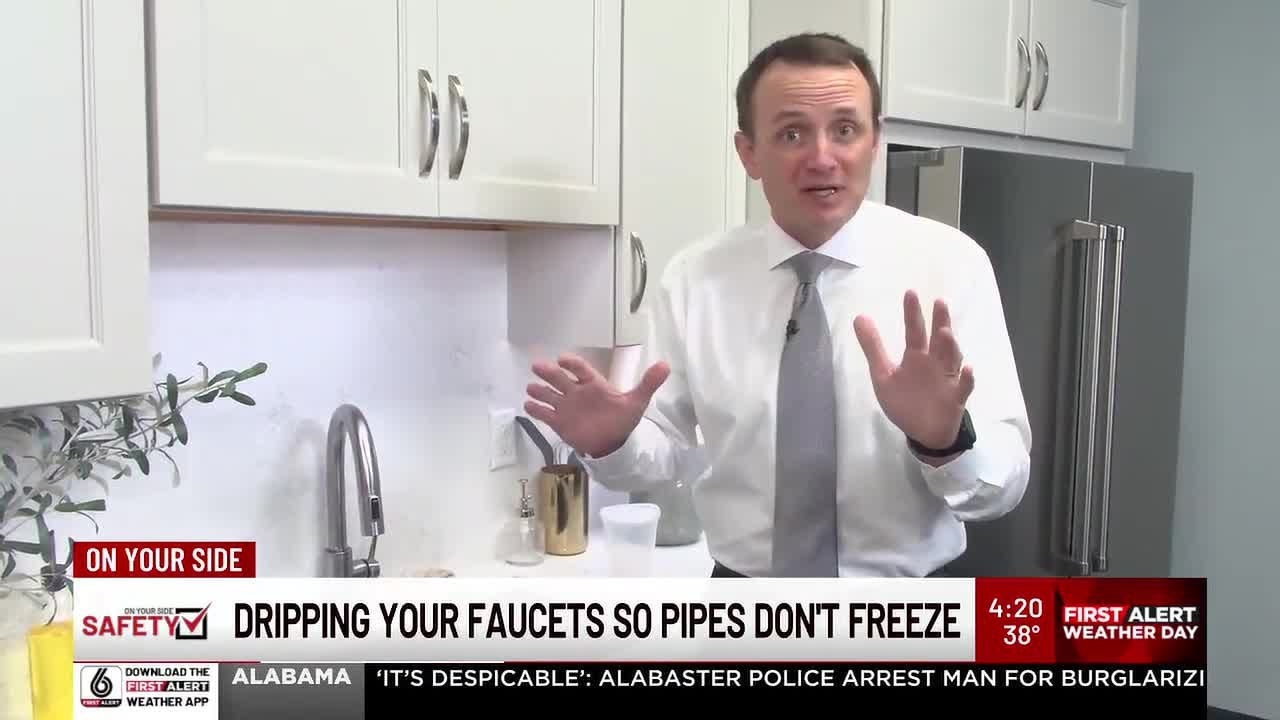 Dripping your faucets so pipes don't freeze