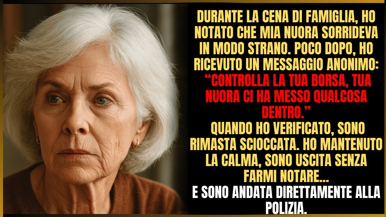 Ho ricevuto un avviso: controlla la borsa, tua nuora ha nascosto qualcosa. Sono corso alla polizia.