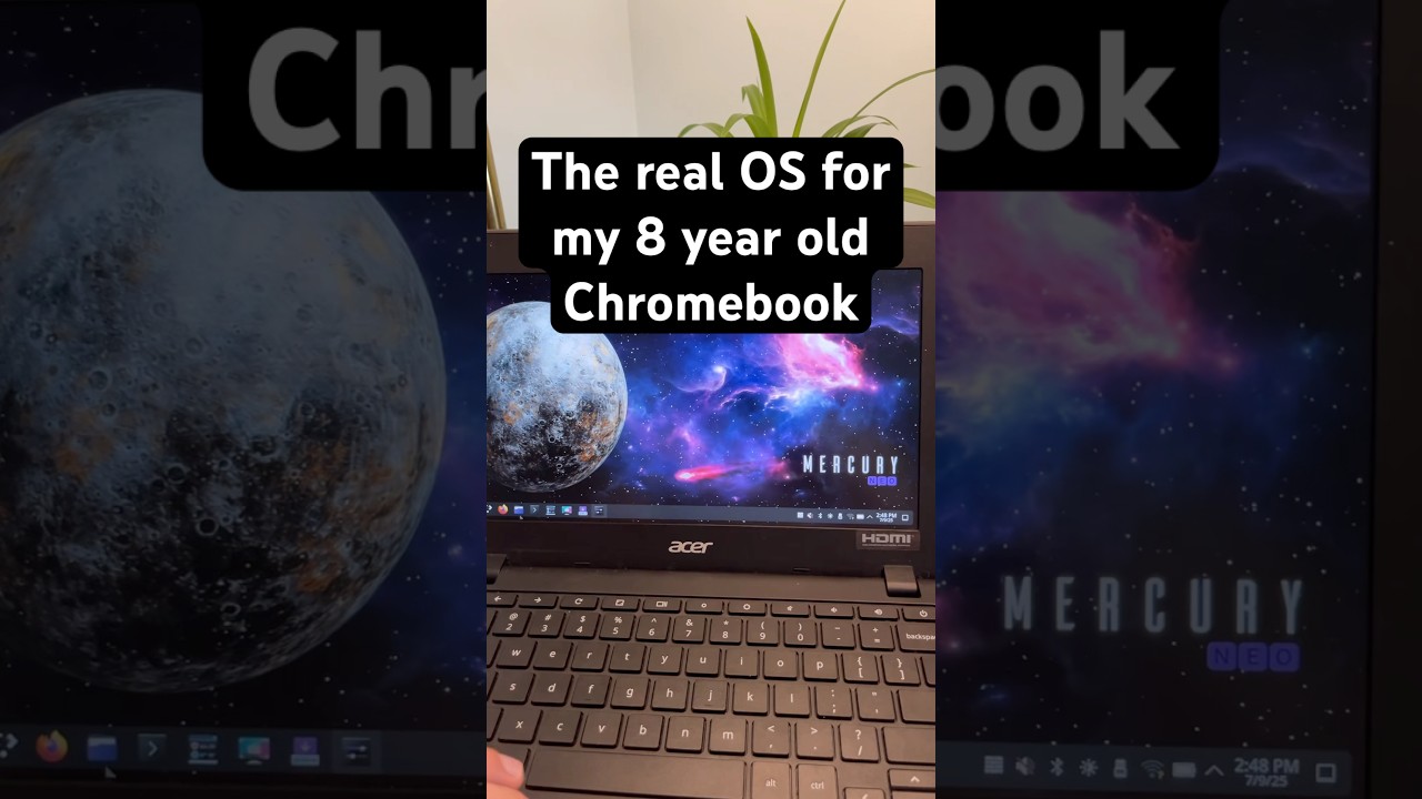 Endeavor OS on my 8 year old Chromebook #tech #pc #techtok #os #upgrade #linux #yaptech