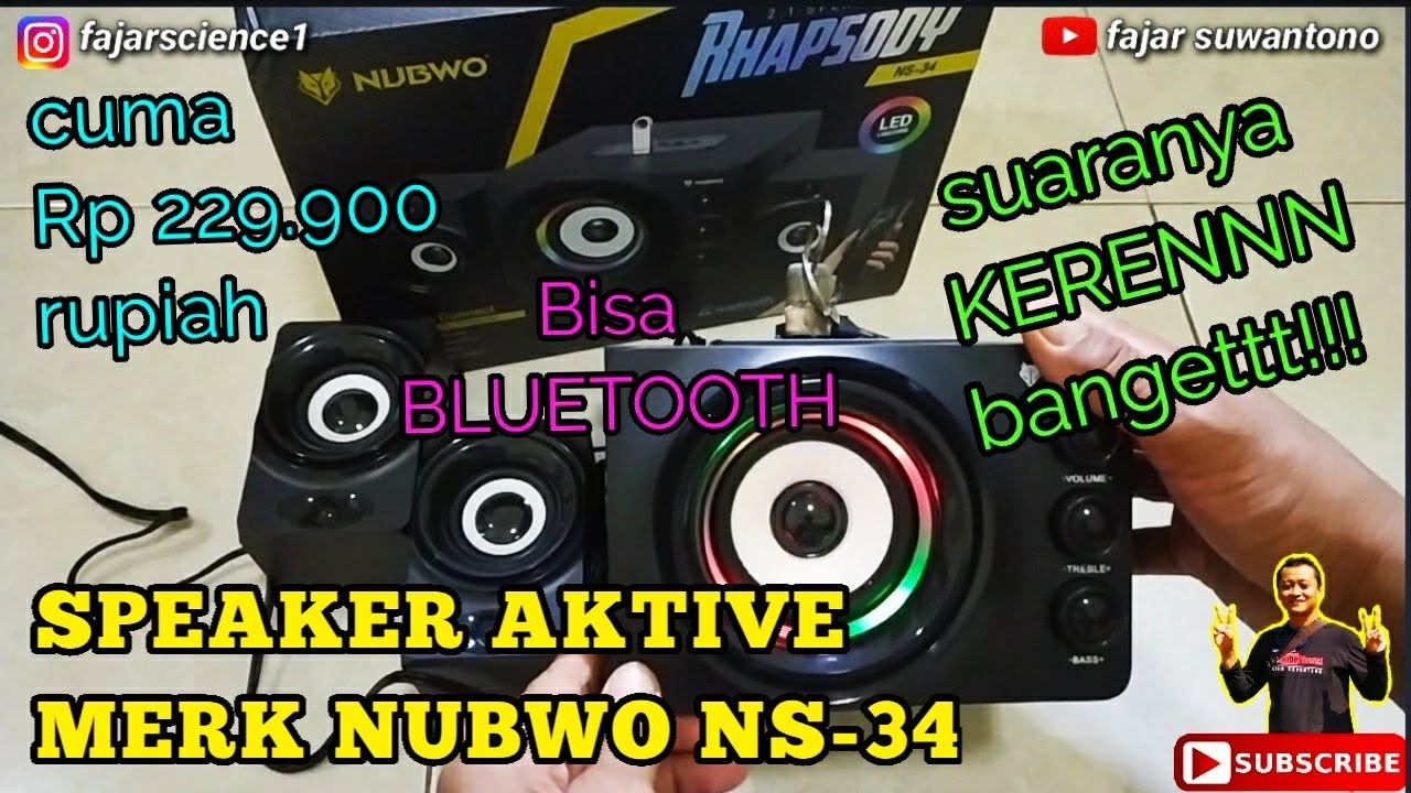 Nubwo NS-34 - Speaker Bluetooth Rhapsody 2.1 Speaker System