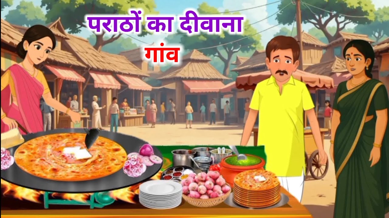 पराठो का दीवाना गांव | Hindi Kahani | Moral Story | Hindi Story | Cartoon | Hindi Kahaniyan 