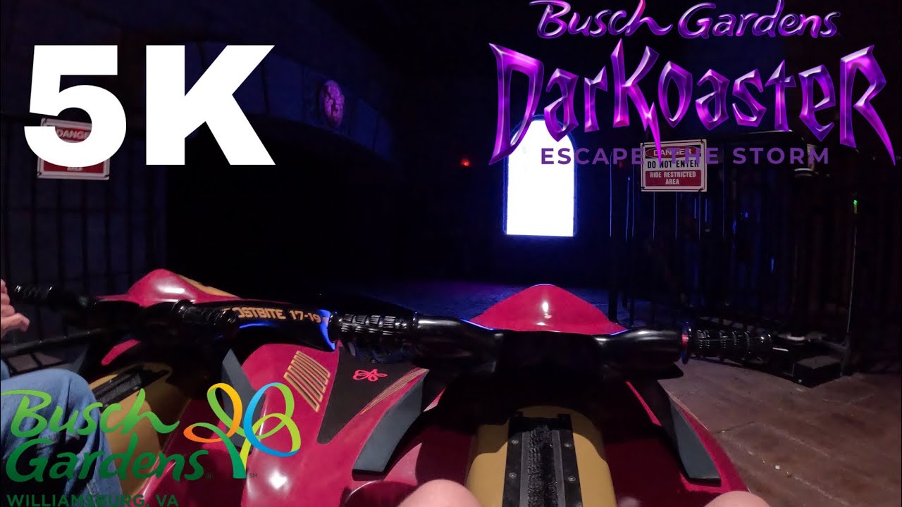 DarKoaster Front row 5K POV| Bush Gardens Williamsburg July 2024