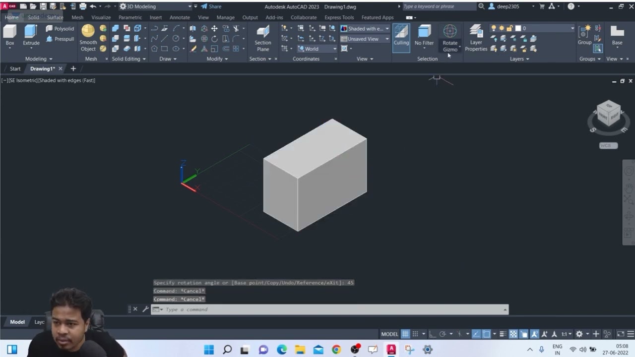 How to use 3D Move, 3D Copy and Gizmo command in Autocad | 3D Move, 3D Copy and Gizmo command |