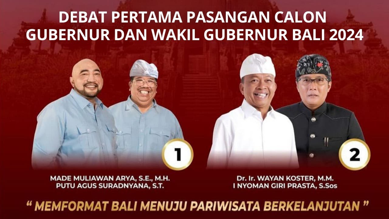{LIVE} DEBAT PERTAMA CALON GUBERNUR DAN WAKIL GUBERNUR BALI 2024