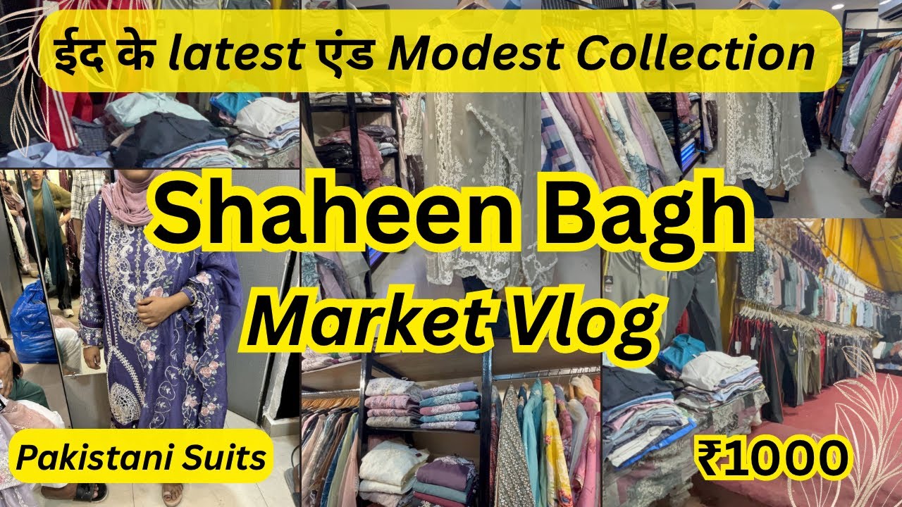 Eid Ke latest Collection wo bhi Shaheen Bagh Market mai😱|Pakistani Suit Collection Budget Friendly❤️