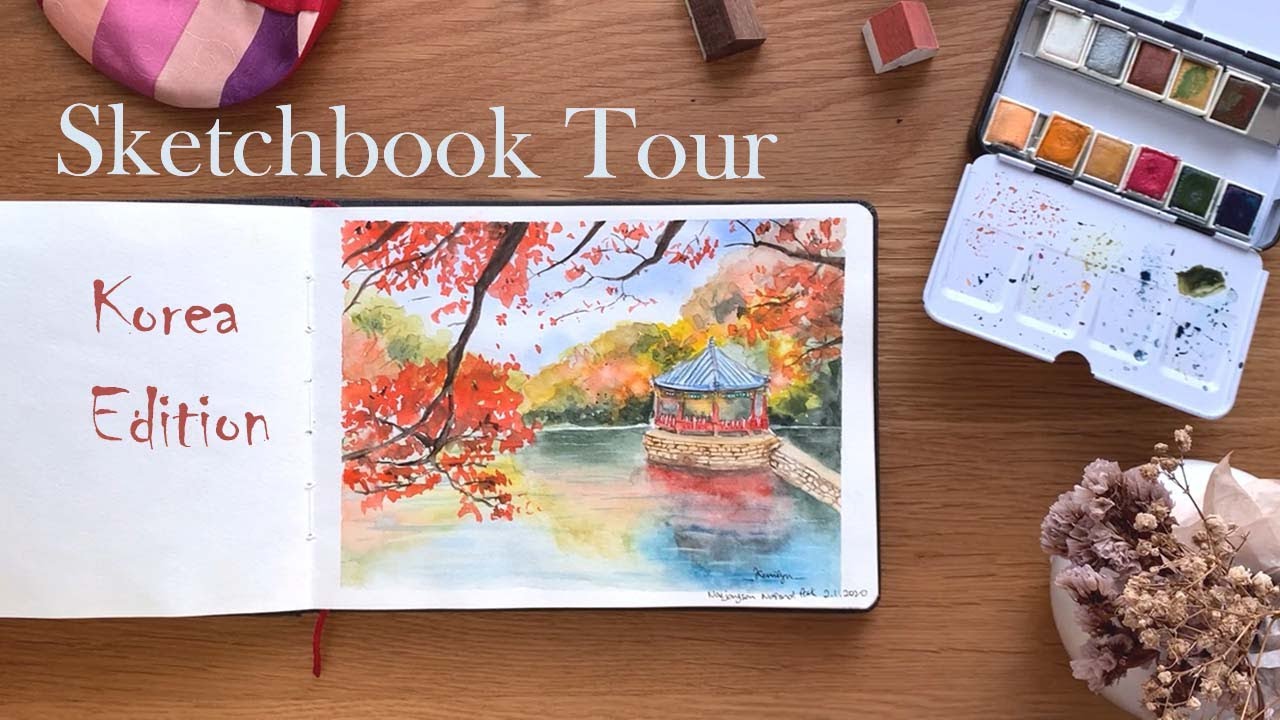 Watercolor Travel Sketchbook Tour - Korea Edition