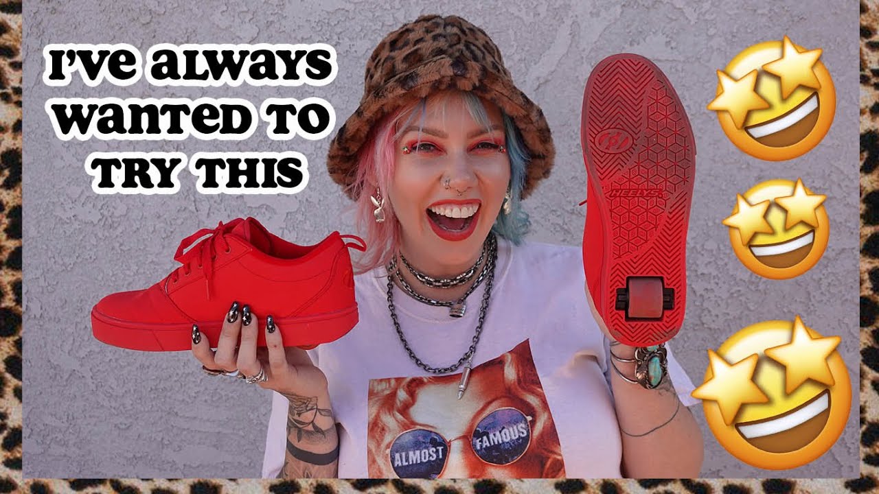 ROLLER SKATER TRIES HEELYS FOR THE FIRST TIME ...this was shockingly difficult
