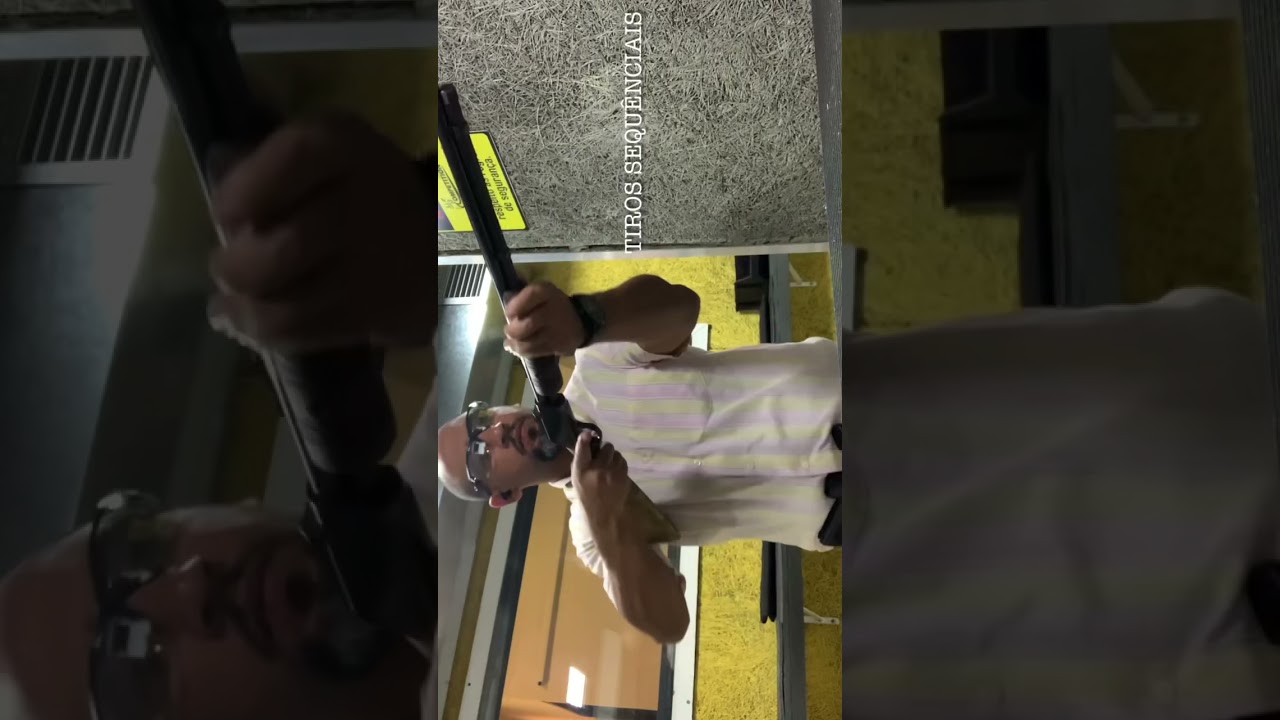 Tiros sequenciais com a carabina Rossi Gallery em slow motion