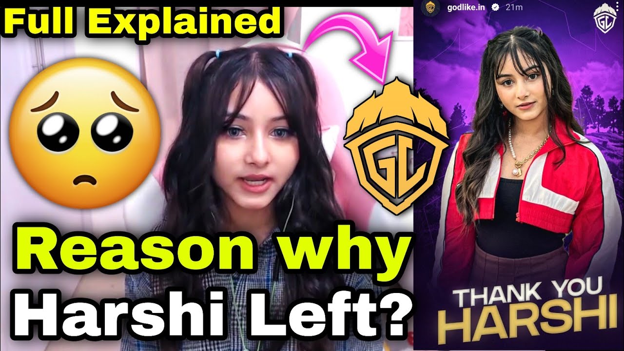 Harshi Reply Left GodLike 😳Real Reason Of Left GodLike 😮