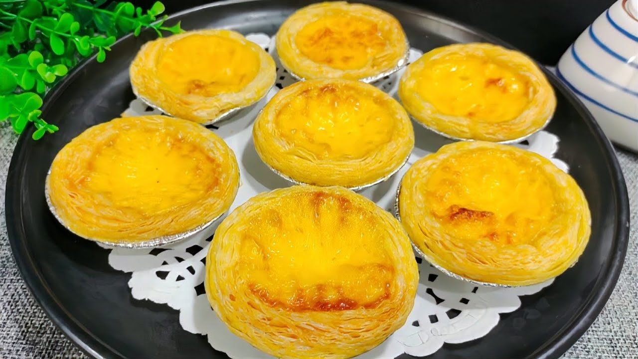 不用烤箱在家也能做蛋撻，奶香四溢外皮酥脆，比買的都要好吃實惠 #美食 #做飯 #中餐 #家常菜 #菜譜