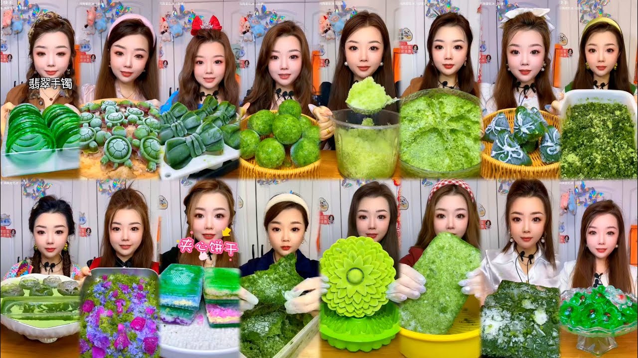 TAO TAO GREEN 💚 ICE EATING ASMR COLLECTION 
