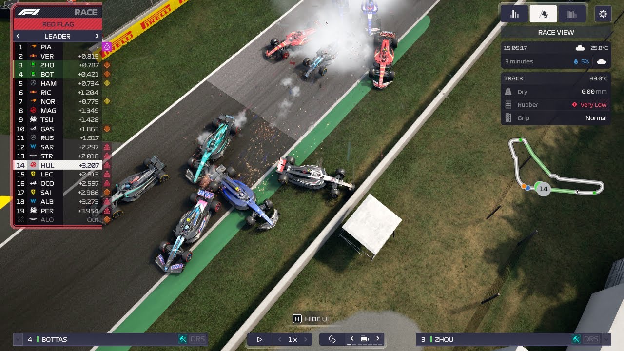 F1 Manager 24 Insane Crash Compilation