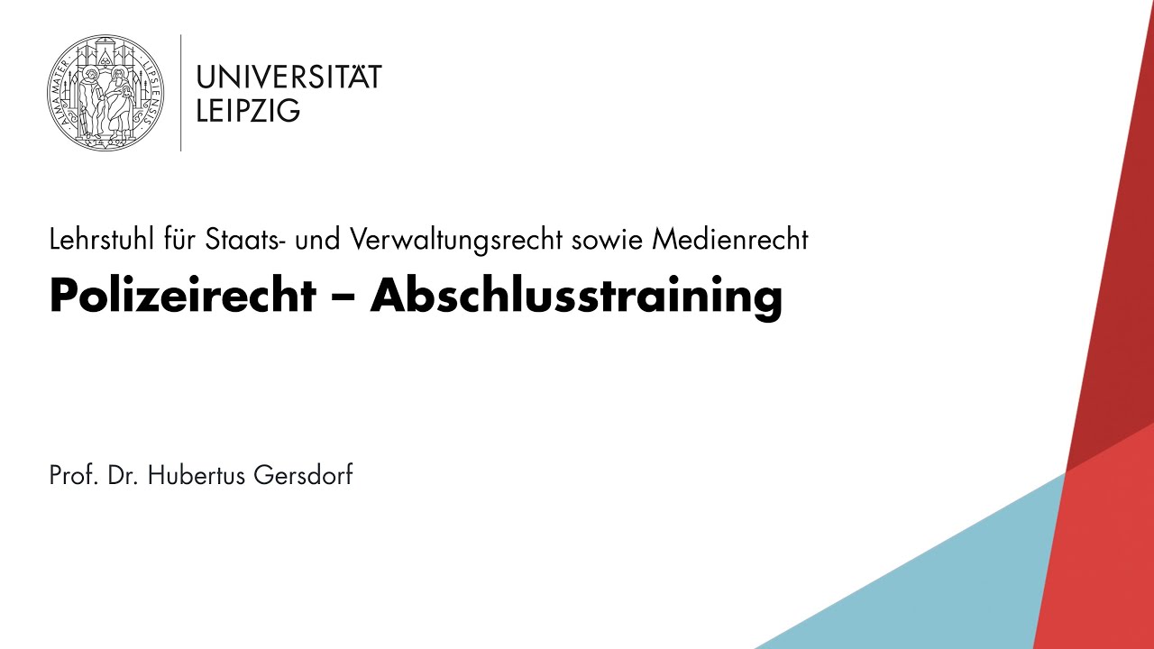 Polizeirecht – Abschlusstraining