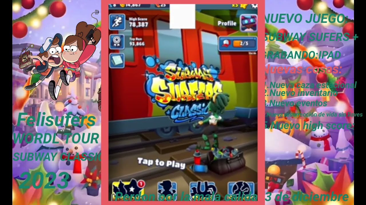 Jugando Subway surfers plus world tour Subway surfers classic 2023🎆⛺❤️