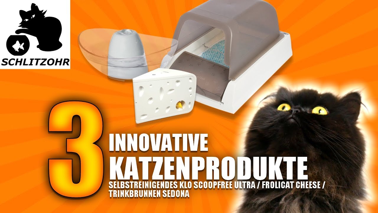 🔥3 Innovative Katzenprodukte/ selbstreinigendes Klo ScoopFree/ Trinkbrunnen Sedona/ FroliCat Cheese
