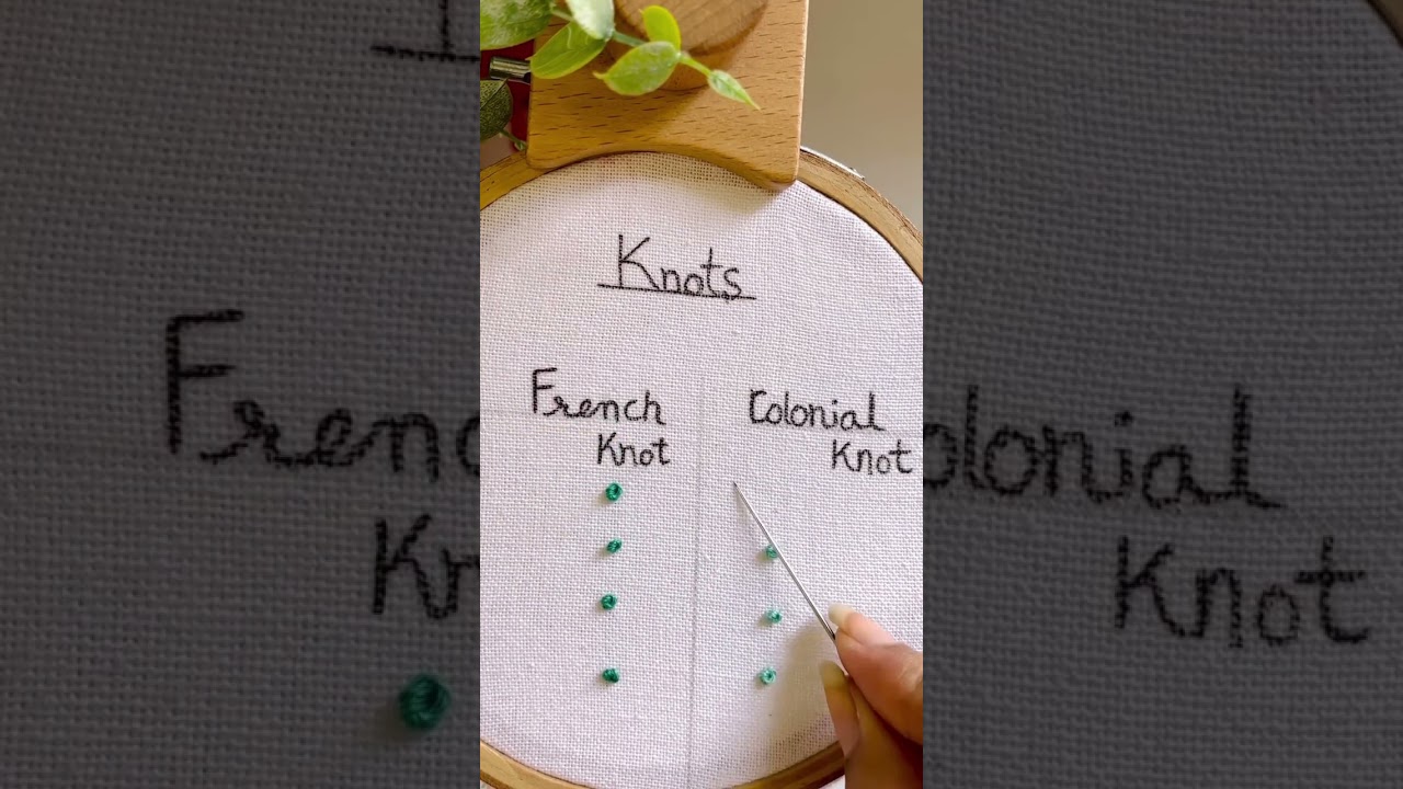 french knot and colonial knot #beautifulhandembroideryflowerdesign #sewing