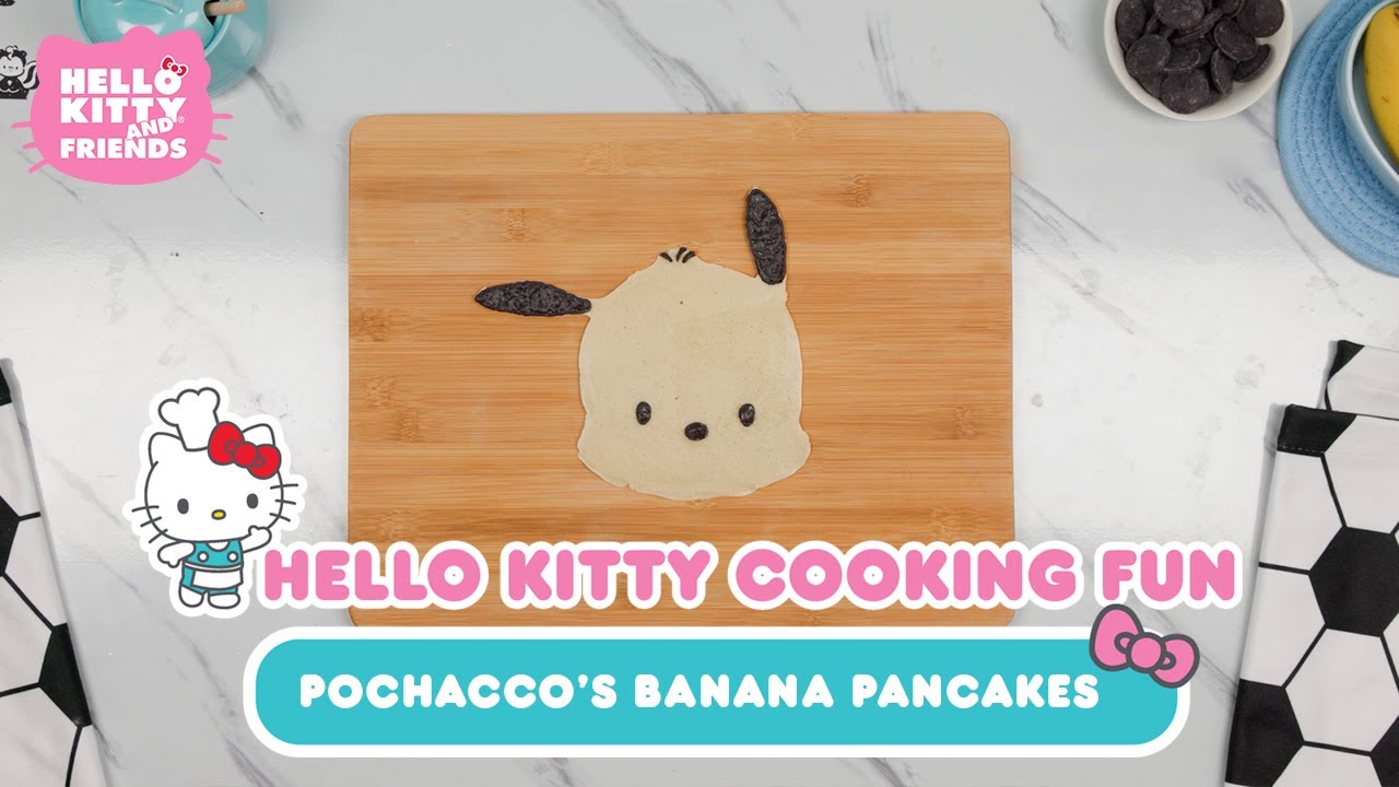 Pochacco’s Banana Pancakes | Hello Kitty Baking