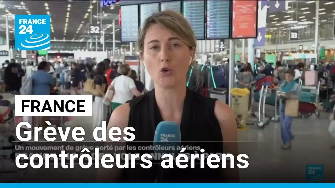 Grève des contrôleurs aériens : 40% des vols annulés à Paris • FRANCE 24