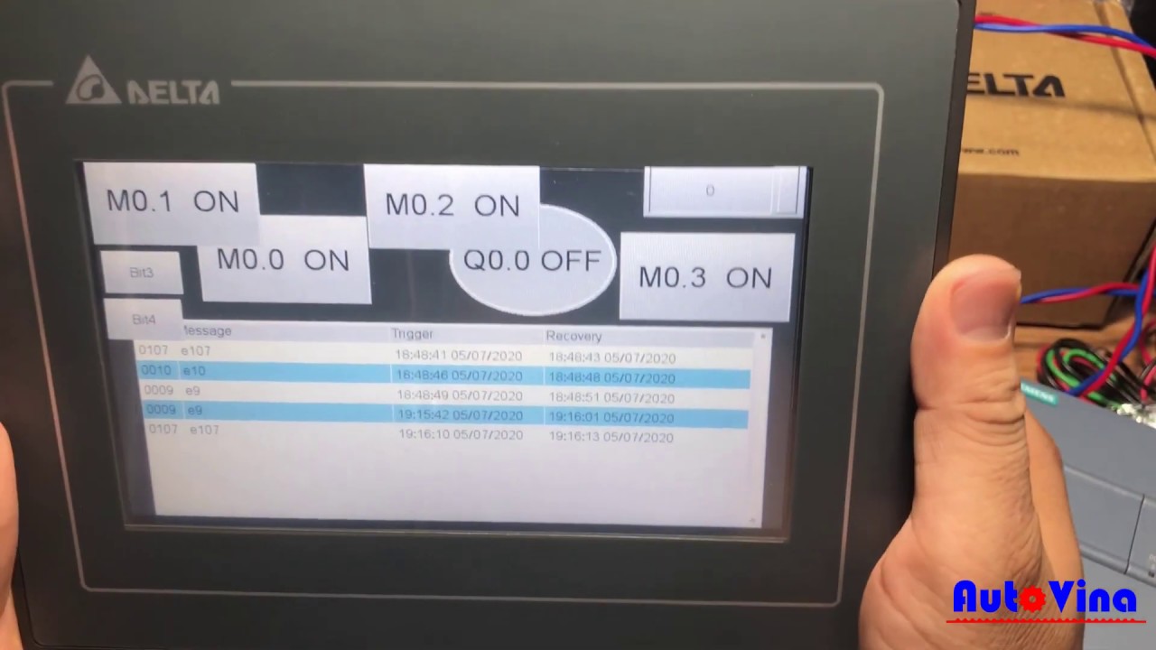 Lập trình HMI Delta chức năng Alarm kết nối PLC S7-1200