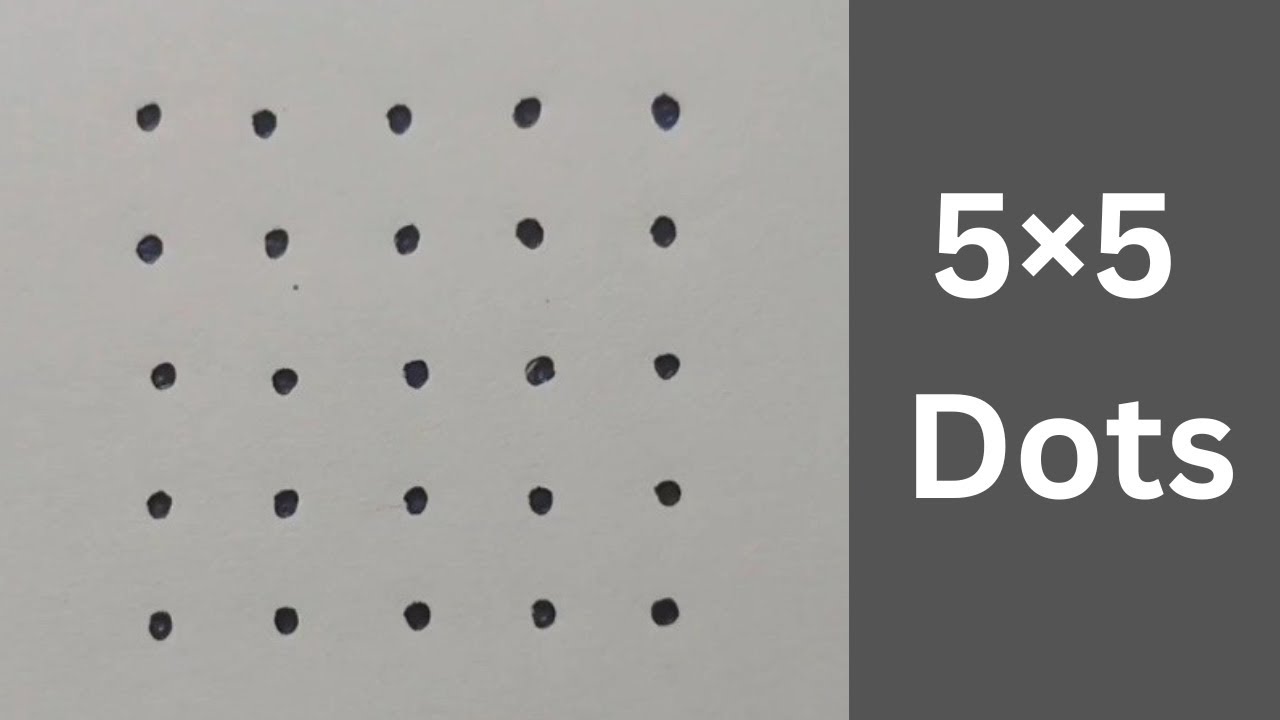 5×5 Dots Rangoli 🌸 | Easy small rangoli for beginners ♥️ 