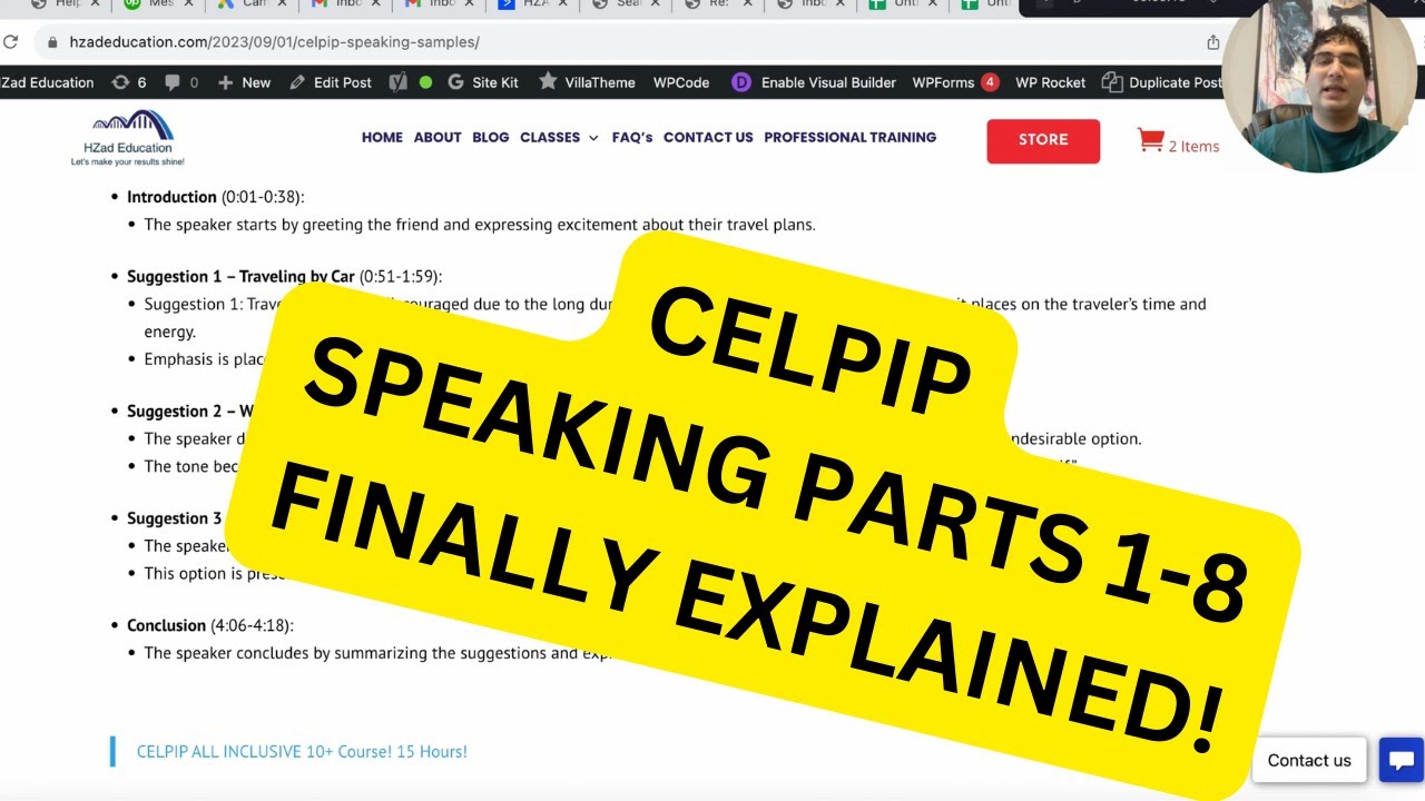 Лучший разбор частей 1-8 CELPIP Speaking: письменные отзывы и образцы!