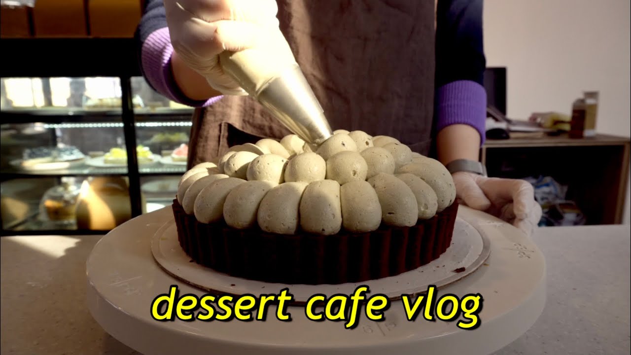 [cafe vlog] 마음이 편안해지는 타르트 크림짜기🥮, 디저트카페, 20대 카페사장브이로그👩‍🍳
