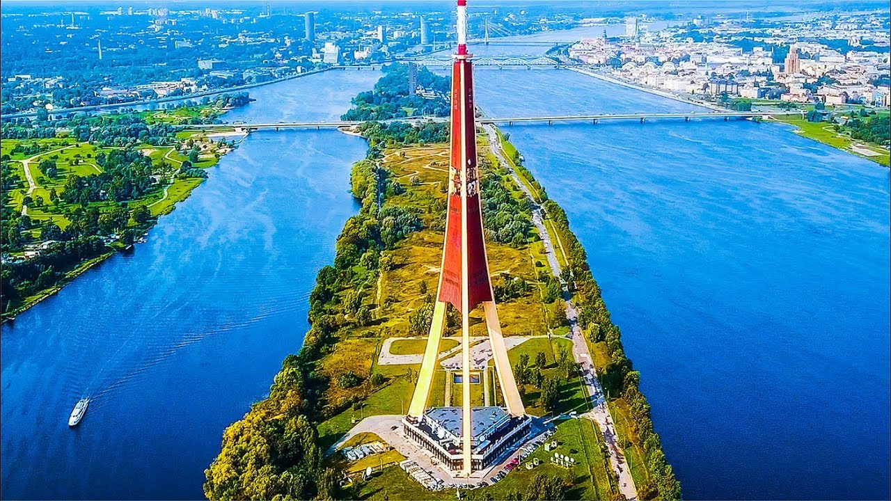 РИГА - ЛАТВИЯ. Лучшее туристическое направление в странах Балтии. DJI Mavic - съемка с дрона в 4k.