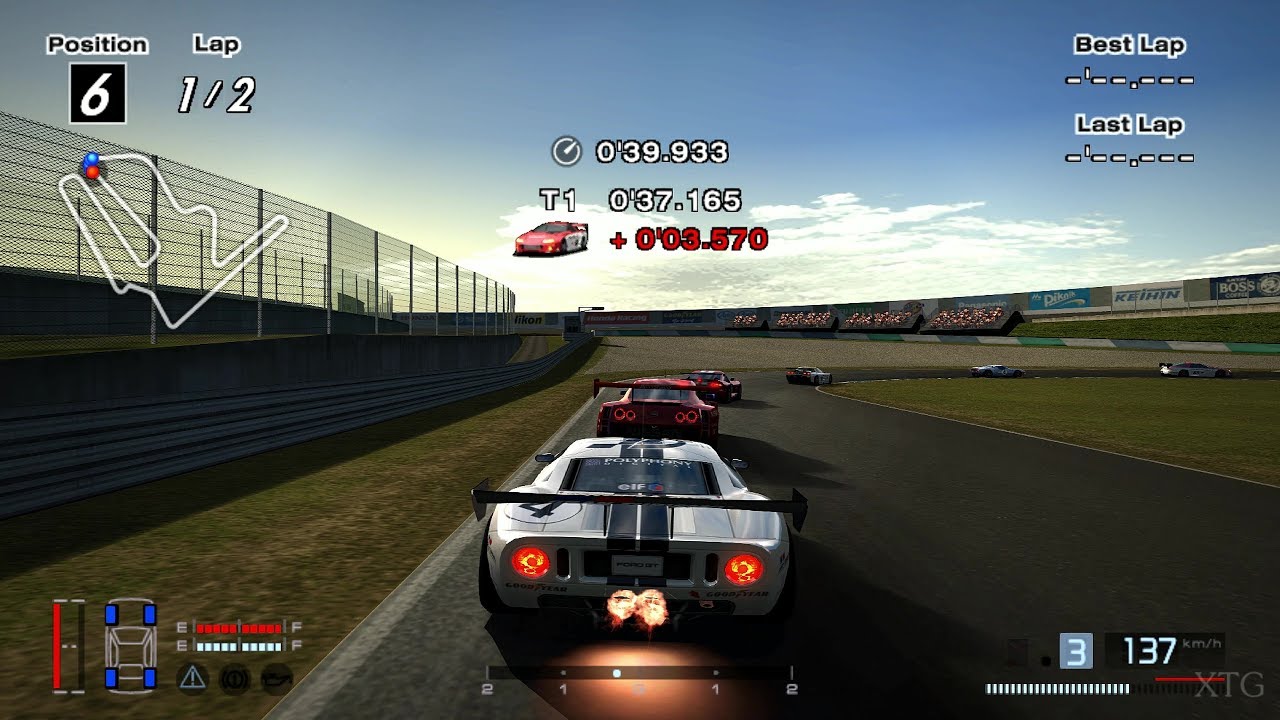 [#1515] Gran Turismo 4 - Ford GT LM Race Car Spec II '04 (HYBRiD) PS2 Gameplay HD
