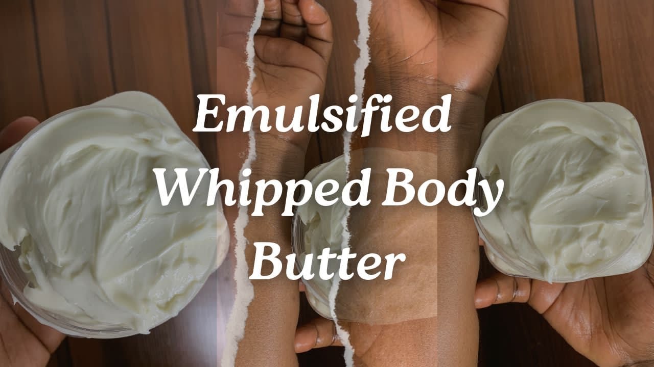 HOW TO MAKE EMULSIFIED BODY BUTTER THAT BRIGHTENS THE SKIN AND SUPPORT SKIN BARRIER. #skincare #fyp