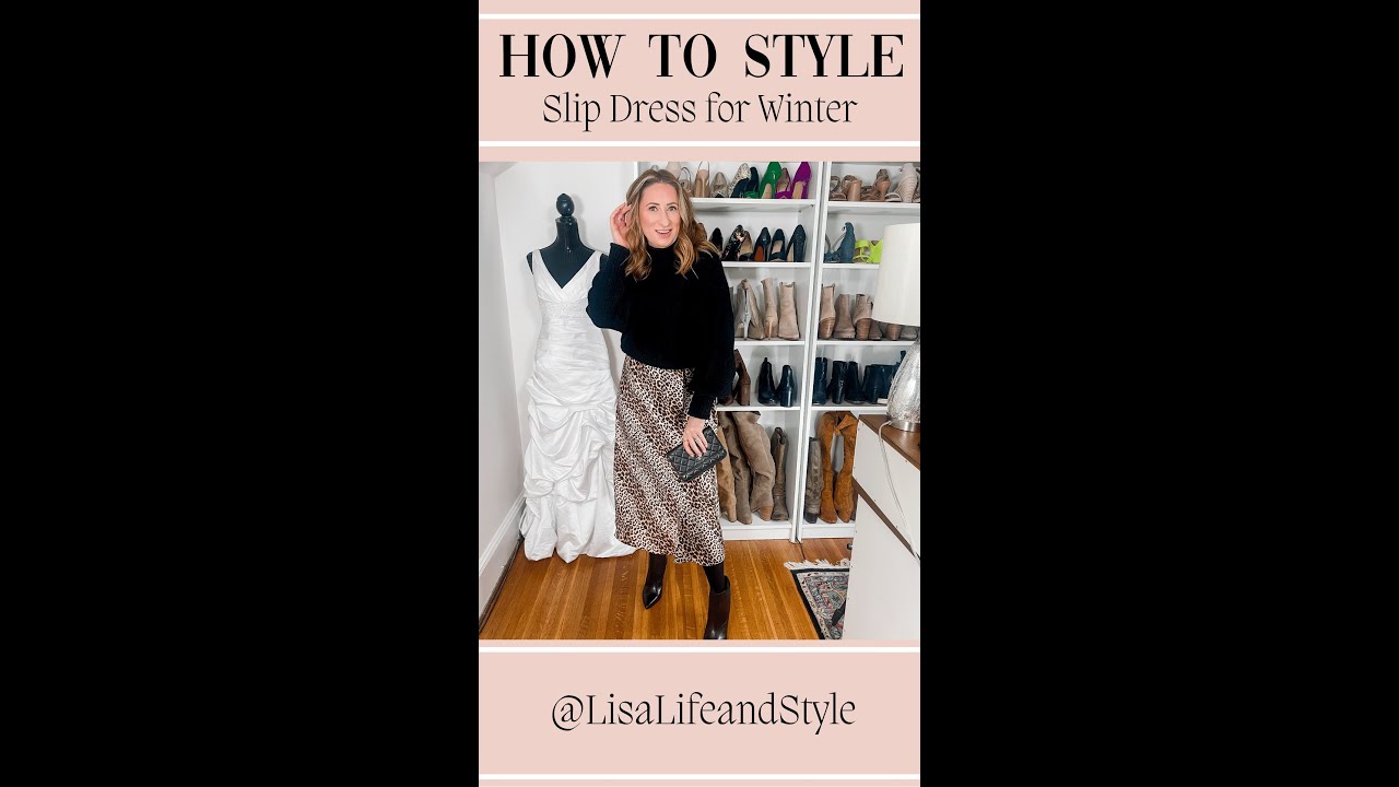 How to style a slip dress for winter | over 40