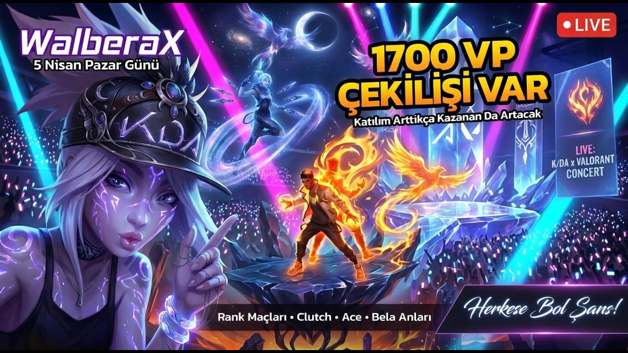 🎁 1700 VP ÇEKİLİŞİ! | İzleyici ile Rank Maçları | Yeni Harita VALORANT CANLI
