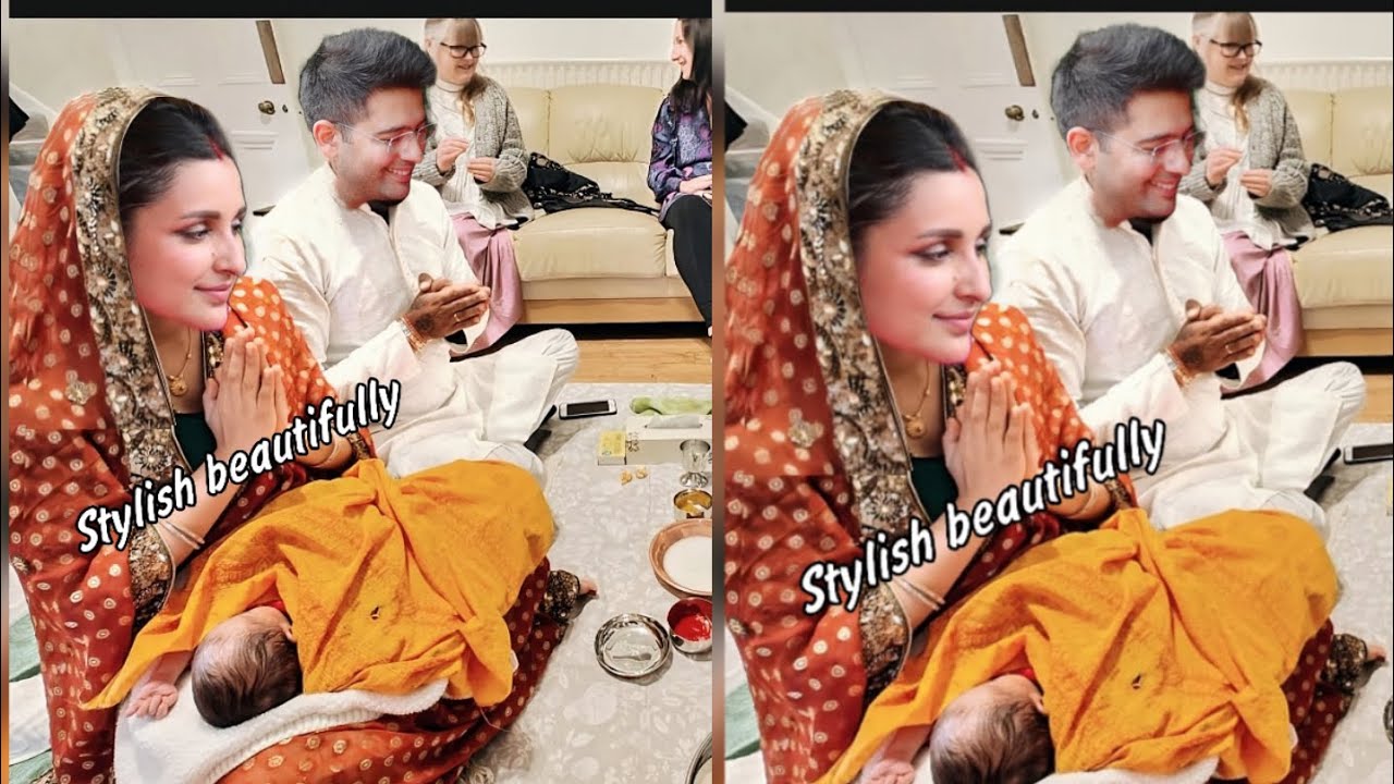 Parineeti Chopra  Raghav chadha baby boy naamkaran function moments! Puja in Delhi house 