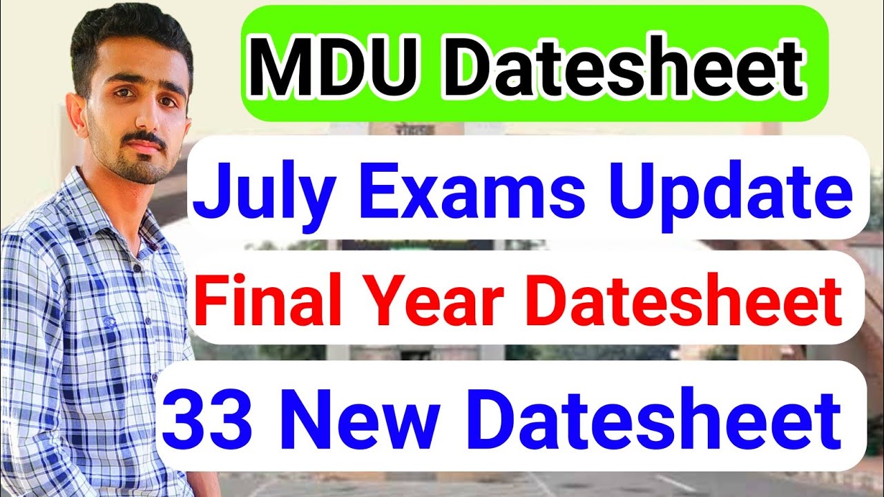 Mdu Datesheet || Mdu Latest Datesheet || Mdu Exams 2022 || Mdu Exams Datesheet || Mdu Exams Update