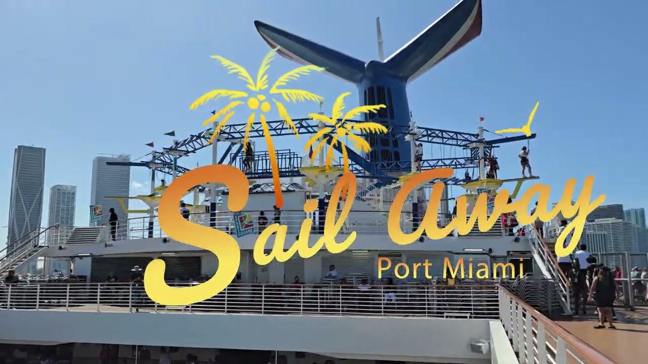 Port Miami → Open Sea | Carnival Sunrise Sail Away 🛳🌴🐬